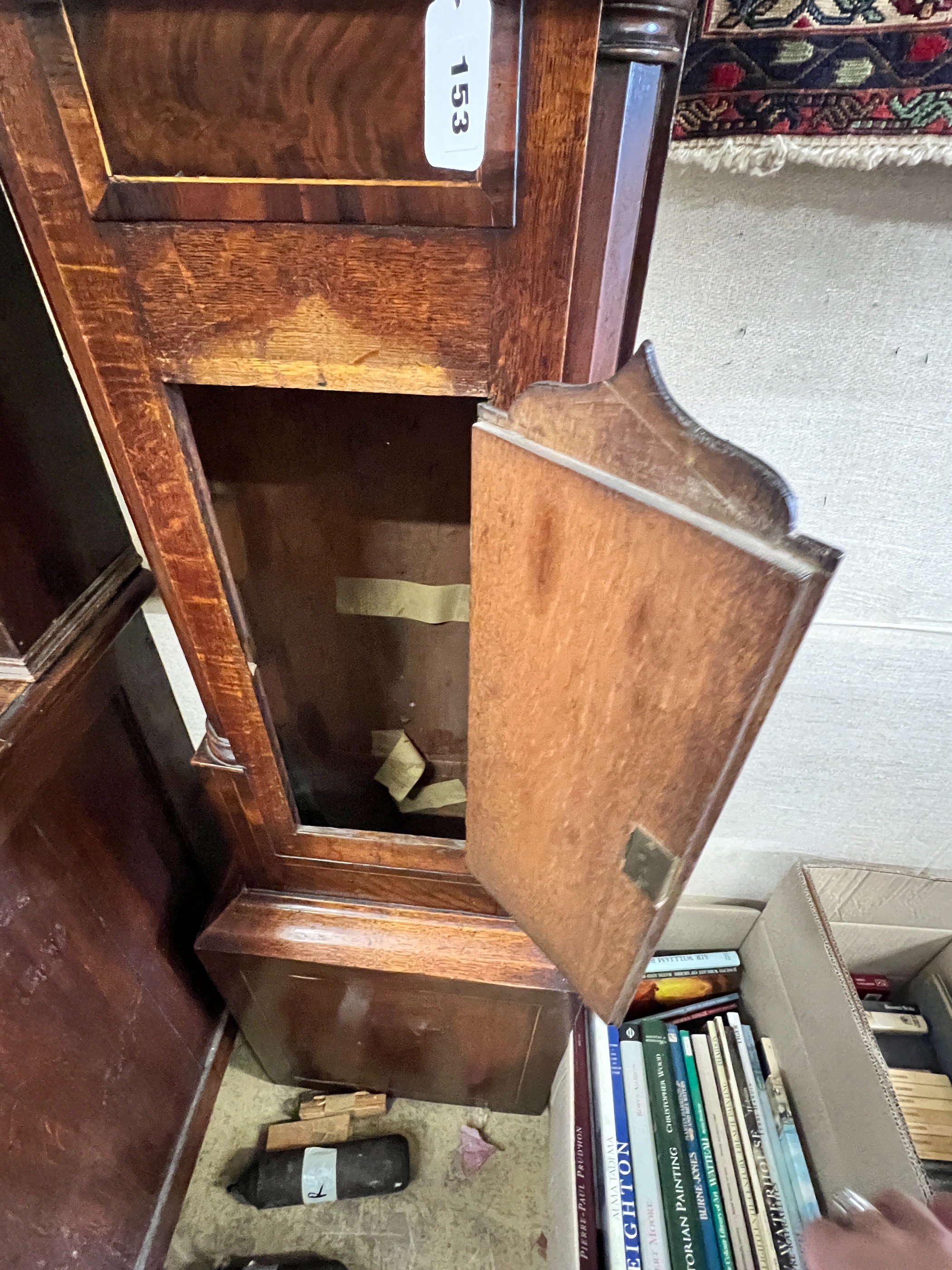 A Victorian mahogany banded eight day longcase clock marked J & A Mark, Peterborough, height 208cm